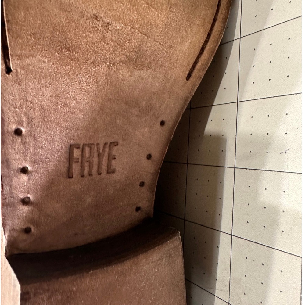 Frye Melissa Button Riding Tall Boots Women Size 8.5 Cognac brown Leather - Picture 8 of 11